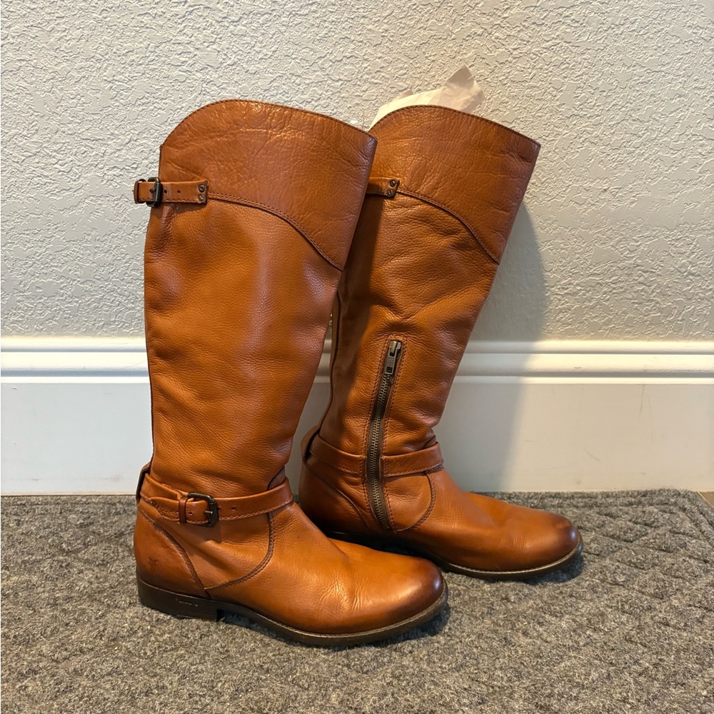 Frye Brown Leather Over the Knee Boots